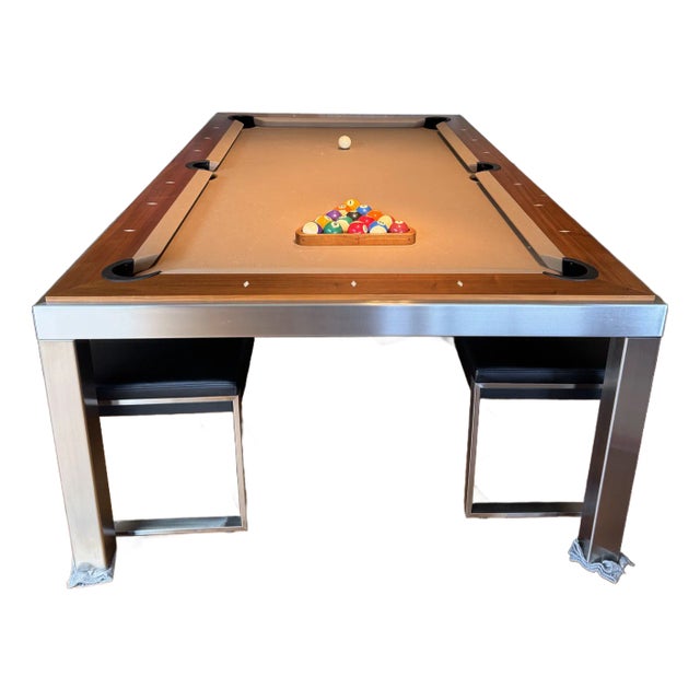 Fusion Billiard/Dinning/Conference Table by Aramith, Belgium - Set of 8 For Sale