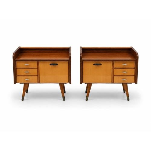 Wood Nightstands in Teak, Set of 2 For Sale - Image 7 of 9