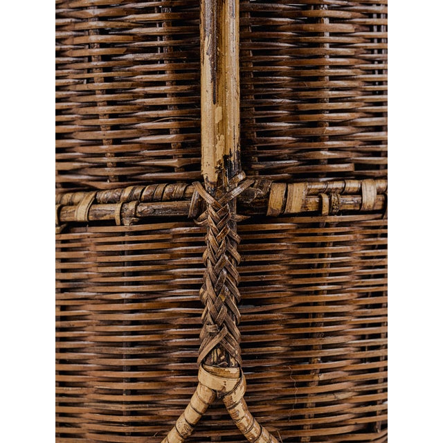 Vintage Antique Small 2 (Two) Tier Chinese Wedding Basket With Linked Lid For Sale - Image 15 of 15