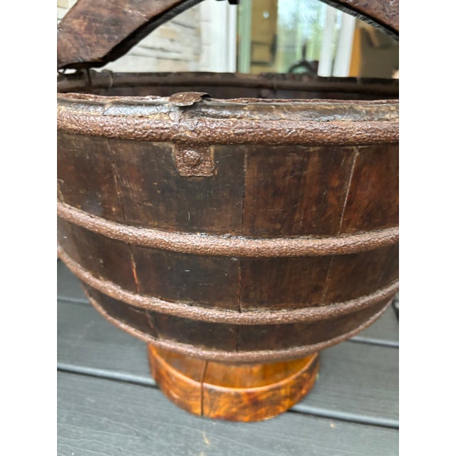 19th Century Chinese Well Bucket on Later Stand For Sale - Image 11 of 12