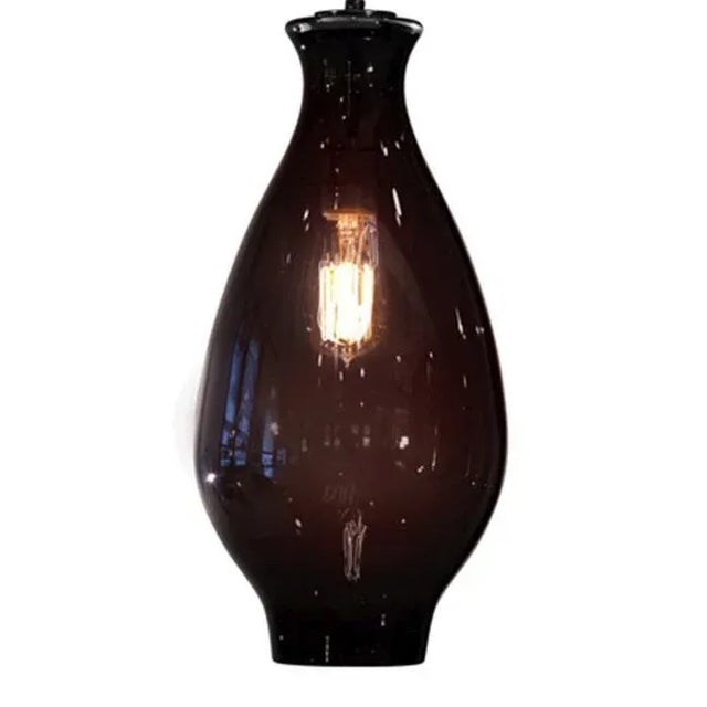 Tempo Iris Pendant Light from the Versuvius Collection in Ink For Sale - Image 4 of 4