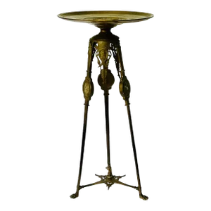 French 19th Century Bronze Tall Side Table or Trepied Stand by Ferdinand Levillain