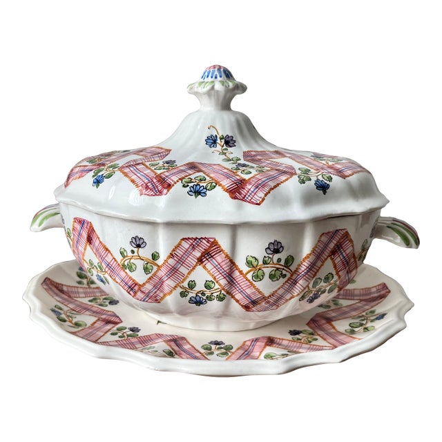 Vintage Italian Tureen W/ Platter, Lid & Ladle- Bonwit Teller For Sale