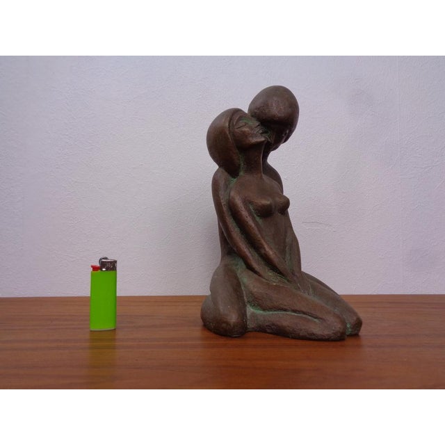 Handcrafted Stoneware Loving Couple Figure from Achatit Werkstätten, Germany, 1960s For Sale - Image 6 of 18