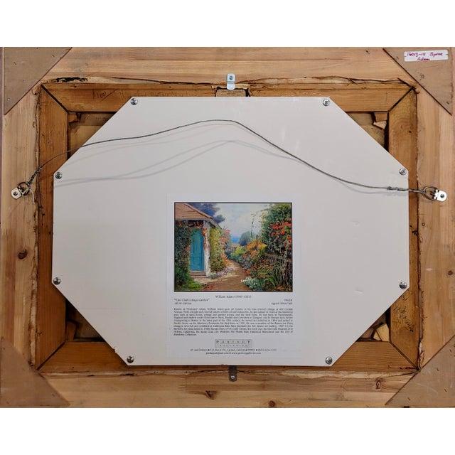 William Constable Adam- the Flower Garden W/Ocean View-1920s Oil Painting For Sale - Image 10 of 10