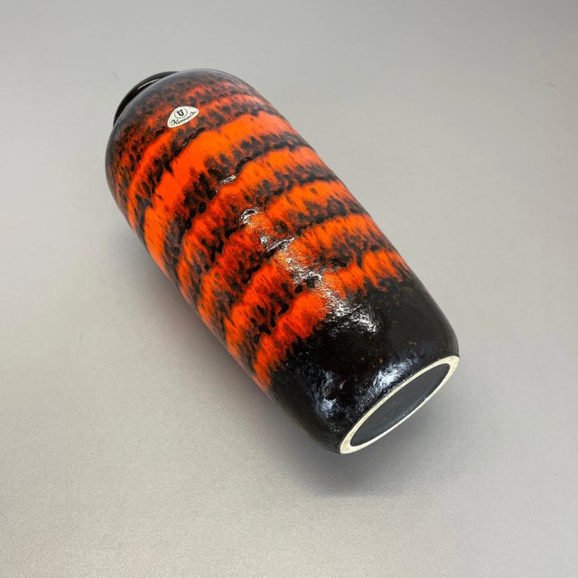 Vintage German Pottery Fat Lava Vase from Ü-Keramik WGP, 1970s For Sale - Image 13 of 16