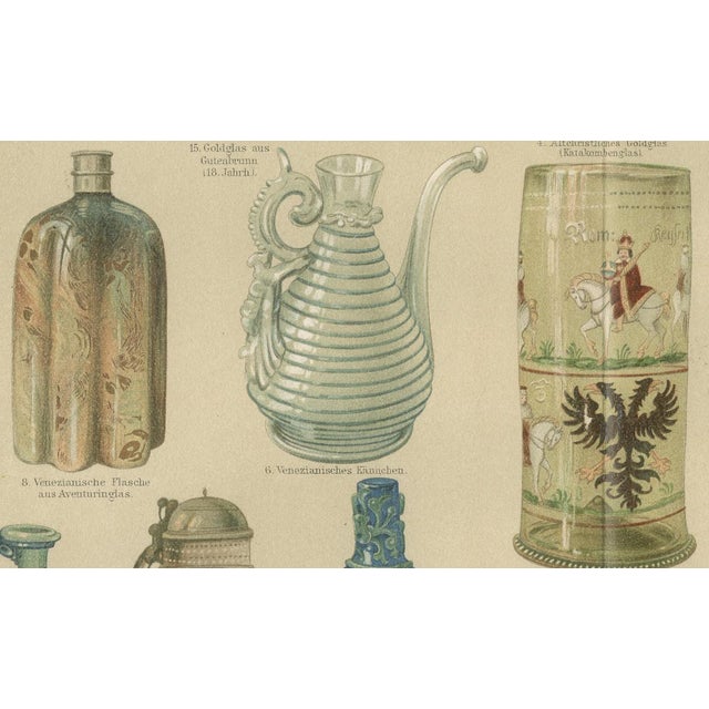 Art Nouveau Glass and Historic Glassmaking by Peter Behrens, 1898, Set of 2 For Sale - Image 12 of 16
