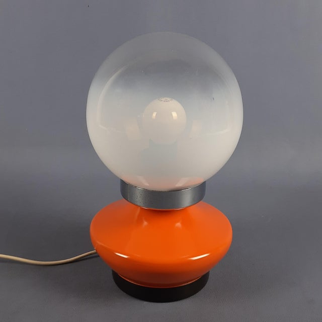 Space Age UFO Table Lamp in Metal and Murano Glass, 1970s For Sale - Image 11 of 11