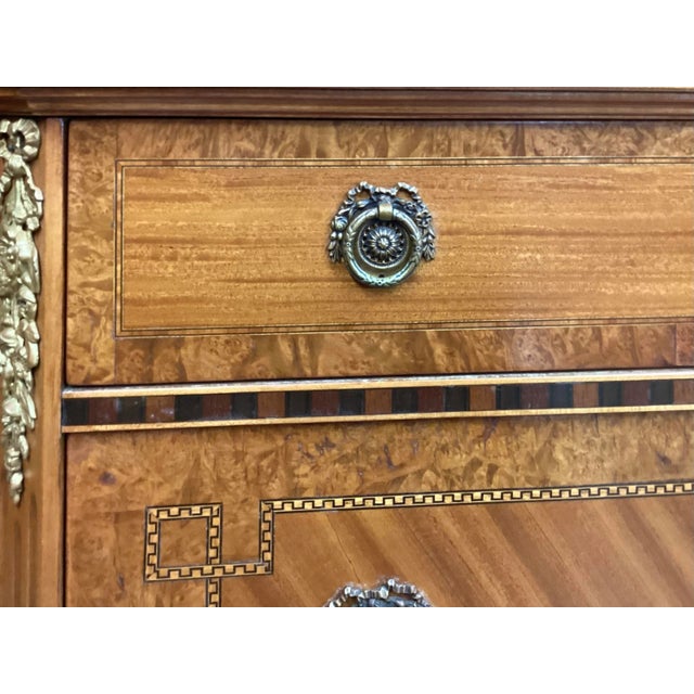 Auburn Late 19th Century Antique French Satinwood Dresser Sideboard With Bronze Mounts For Sale - Image 8 of 12