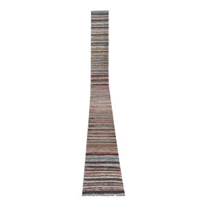 Neoclassical Style Turkish Cotton Oushak Runner - Stair Carpet 2'2'' X 32'3''