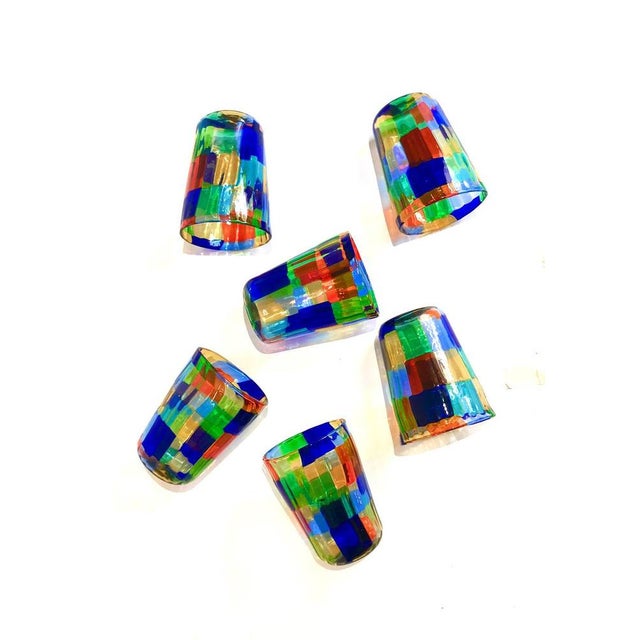 Murano Pezzati Cocktail Glasses in the Style of Venini, 2004, Set of 6 For Sale - Image 16 of 17