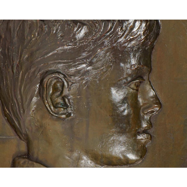 Antique Bronze Bas-Relief Wall Plaque by Ludwig Spiegel, 1930s For Sale - Image 3 of 7