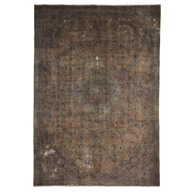 Brown Middle Eastern Rug in Wool For Sale - Image 8 of 8