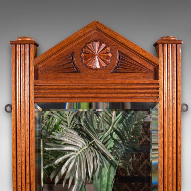 Antique Hallway Mirror, English, Walnut, Glass, Valet, Reception Hall, Edwardian For Sale - Image 6 of 10