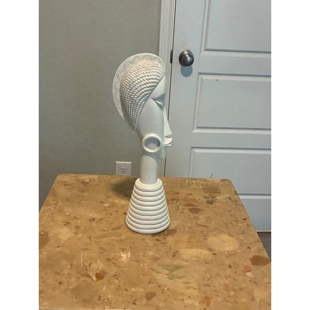 African African Resin Sculpture Abstract Women Statue Home Decor For Sale - Image 3 of 5