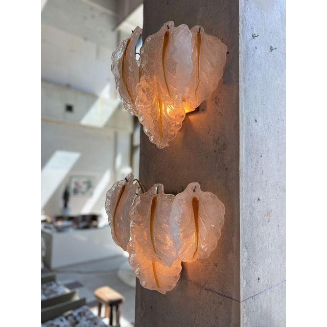 Murano Glass Wall Sconces, 1960s, Set of 2 For Sale - Image 11 of 14
