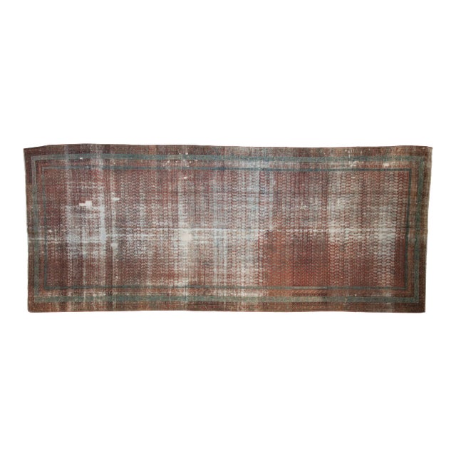 Antique Distressed Malayer Rug Runner - 6'8" X 16'4" For Sale