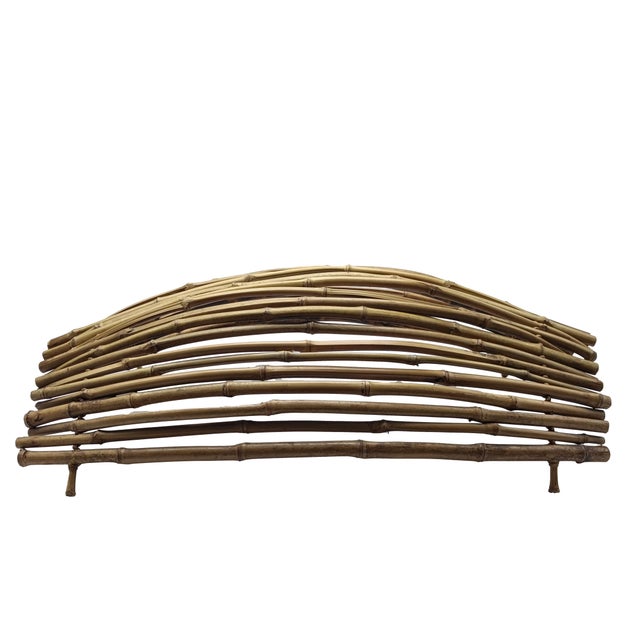 1960s Artistic Centerpiece in Natural Bamboo, Italy, 1960s For Sale - Image 5 of 10