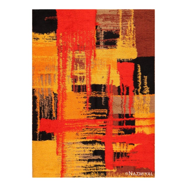 Nazmiyal Collection Vintage Swedish Shag Rya Rug For Sale