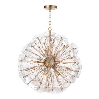 Regina Andrew Poppy Glass Chandelier Small in Clear For Sale