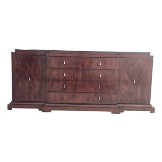 Bolier & Company by Decca Contemporary Wood Dresser With Glass Top For Sale