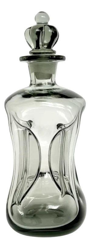 Kluk Kluk Glass Bottle by Jakob E. Bang for Holmegaard, Denmark, 1940s