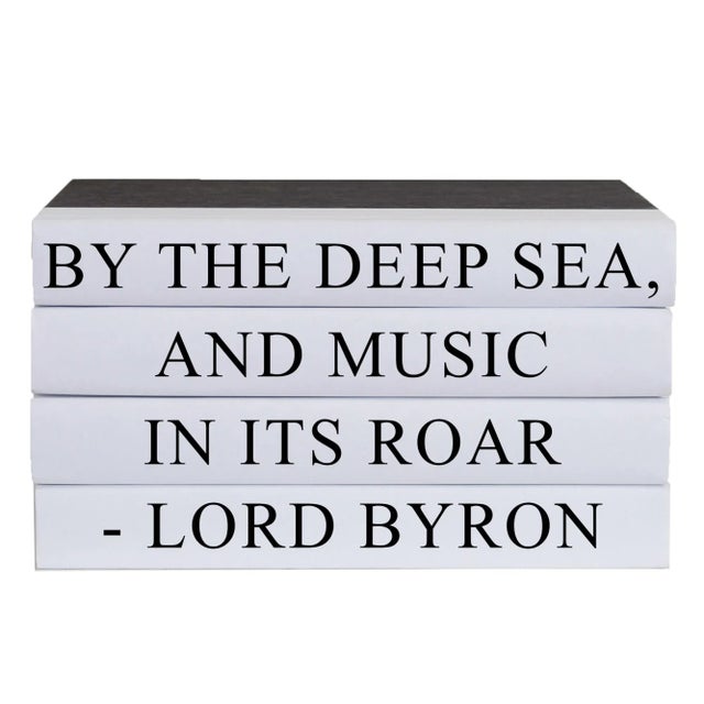 Modern Decorative Books - Quote Book Stack - "By the Deep Sea" For Sale - Image 3 of 3