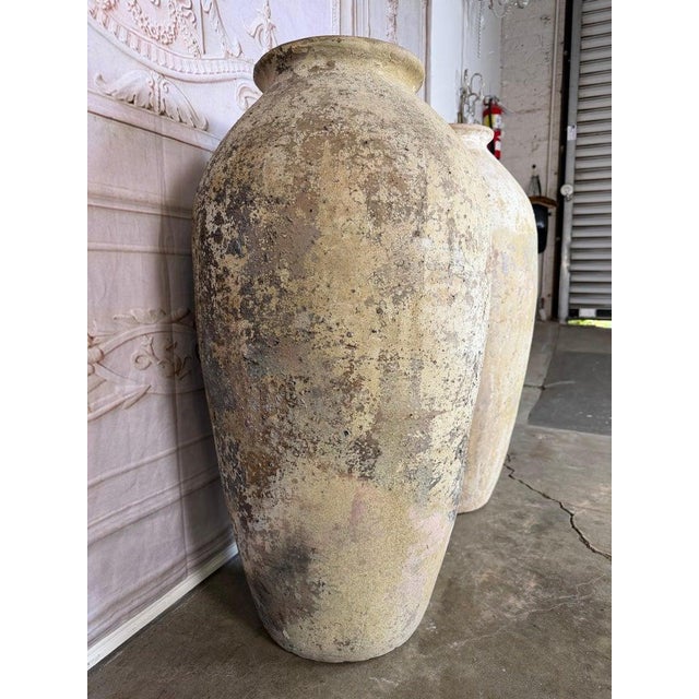 Spanish Colonial Hand-Painted Terracotta Urns, Mid-20th Century For Sale In Los Angeles - Image 6 of 11