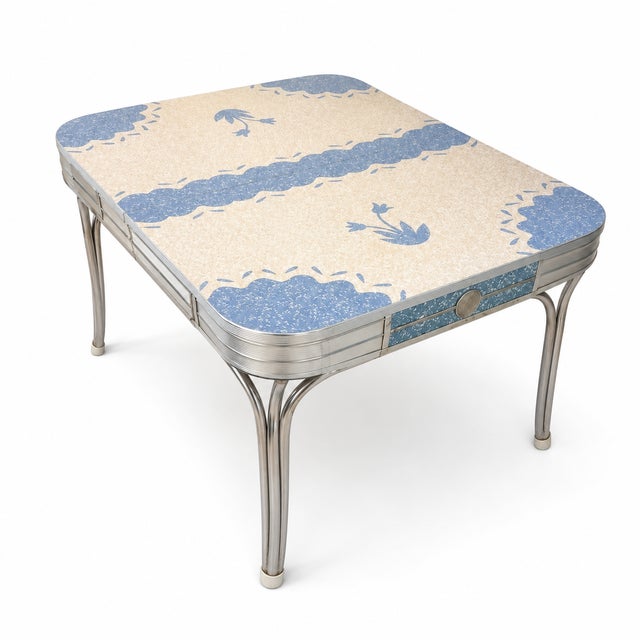 Extendable Dining Table with Chairs, 1950s, Set of 7 For Sale - Image 6 of 6
