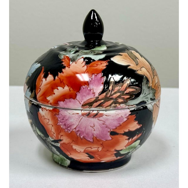 Vintage Asian Chinoiserie Lidded Jar For Sale - Image 4 of 10