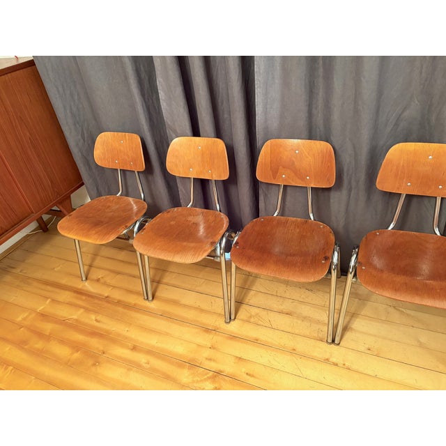 1960s Vintage KN-38 Chairs by Karl Nothhelfer for VS Möbel, 1960s, Set of 6 For Sale - Image 5 of 18