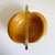 1960s Aldo Tura for Macabo Cusano Goat Leather, Wood, & Brass Handled Bowl, Italy 1960s For Sale - Image 5 of 13