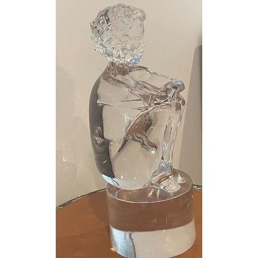 Mid-Century Modern 1950s Signed Loredano Rosin Murano Glass “Seated Boy” Sculpture For Sale - Image 3 of 10