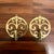 Vintage Polished Brass “Tree of Life” Round Wall Sconces, Candlestick Sconces For Sale - Image 4 of 7