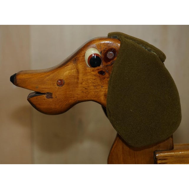 1930s Handmade Childrens Rocking Horse of Dachshund Sausage Dog, 1930s For Sale - Image 5 of 17