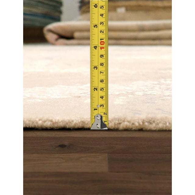 Textile Modern Silk & Wool Beige Area Rug-12' 0'' X 15' 4'' For Sale - Image 7 of 8