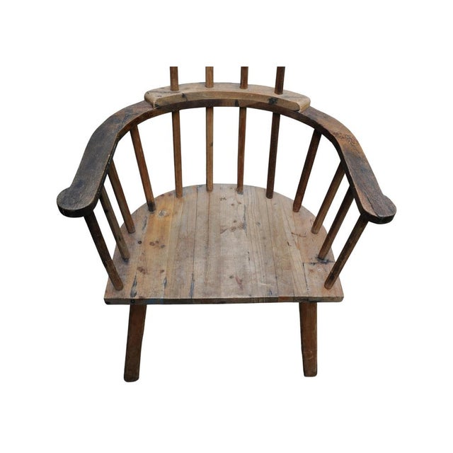 Farmhouse Spindleback Armchair, 1890s For Sale - Image 10 of 11