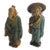 Pair of Antique Chinese Mud Men For Sale