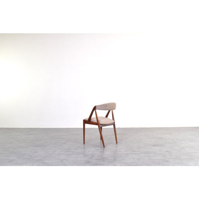 Beige Mid-Century Teak Chairs by Kai Kristiansen, 1960s, Set of 4 For Sale - Image 8 of 13