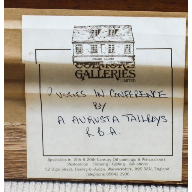 Agnes Augusta Talboys, Pussies in Conference, 19th Century, Oil on Canvas, Framed For Sale - Image 10 of 13