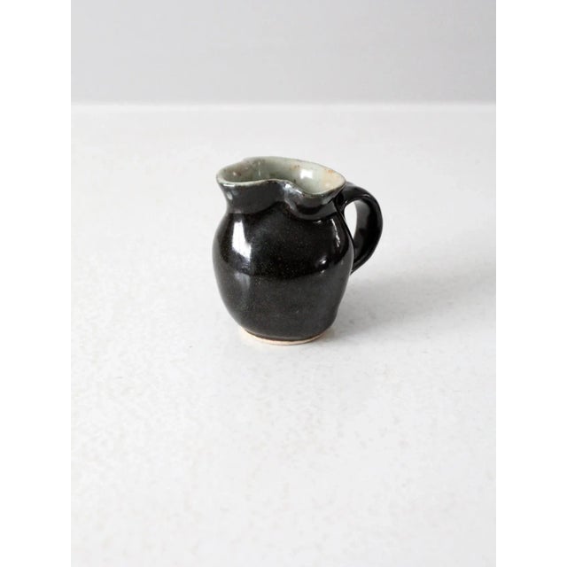 Vintage Studio Pottery Creamer Pitcher For Sale - Image 4 of 10
