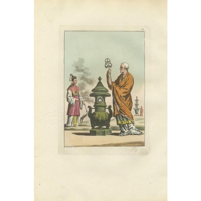 Ferrario, Chinese Costume and Ritual Scenes, 1815, Prints, Set of 3 For Sale - Image 4 of 9