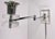 Plastic Late 20th Century Pair of Large Modern Chrome & Lucite Adjustable Swing Arm Wall Sconces For Sale - Image 7 of 11