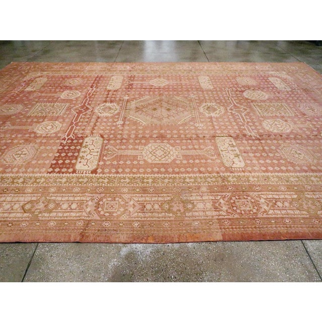 Galerie Shabab Collection Mid-20th Century Turkish Oushak Large Carpet For Sale - Image 4 of 7