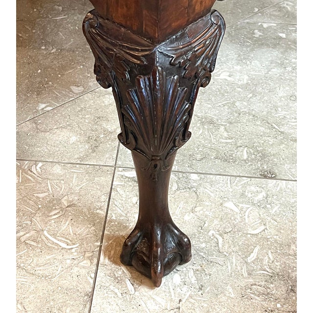Classic Pair of Chippendale Style Walnut-Veneered Bedside Cabinets/Side Tables For Sale - Image 12 of 12