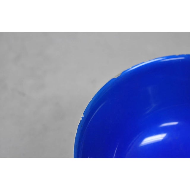 Metal Vintage Reed & Barton 1120 Blue Enamel Silver Plated Small 6.5" Footed Bowl For Sale - Image 7 of 10