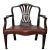 Early 20th Century Georgian Style Mahogany Armchair W/Leather Upholstery For Sale - Image 5 of 8
