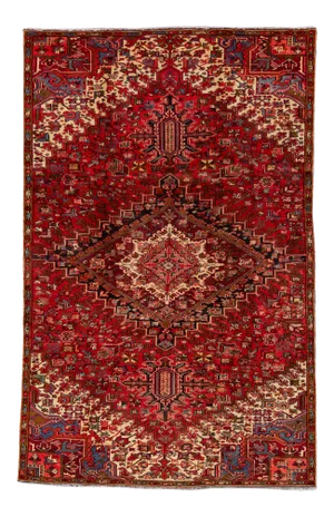 Vintage Heriz Wool Rug 6'10 X 10' 7"