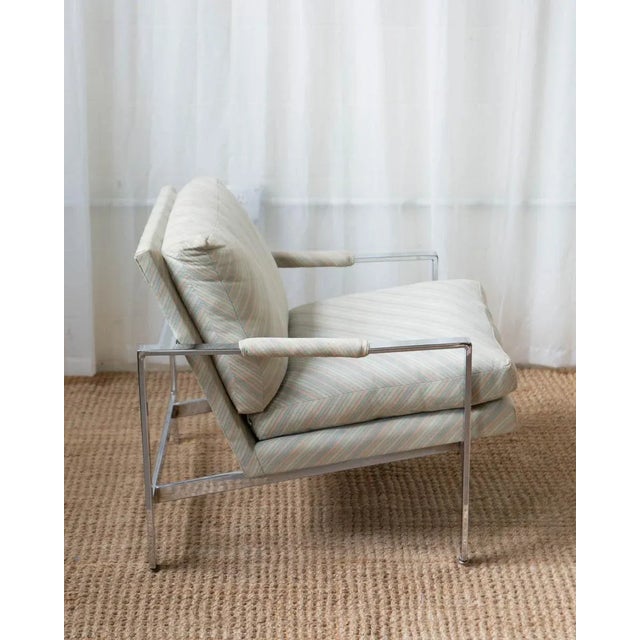 Post Modern Milo Baughman for Thayer Coggin Flat Bar Arm Chair For Sale - Image 11 of 15