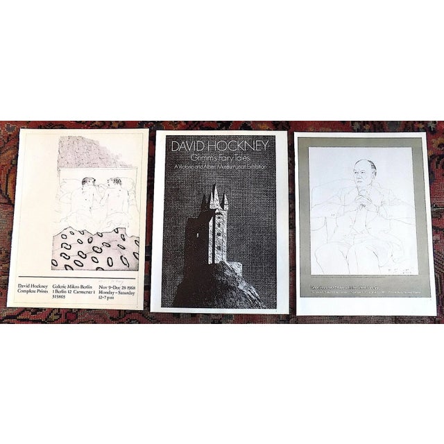 David Hockney Vintage David Hockney Poster Lithographs - Set of 3 For Sale - Image 4 of 4